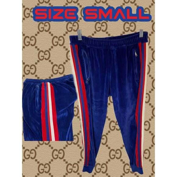 GUCCI MENS SWEAT PANTS BLUE SIZE SMALL 32' MADE IN ITALY MSRP $1480 - Picture 1 of 16